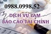 Dịch Vụ Báo Cáo Tài Chính Cuối Năm